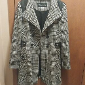 Guess Plaid Dress Coat